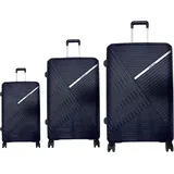 Hoffmanns Leichtes Hartschalenkofferset Koffer-Set 3-tlg. blau/dunkelblau