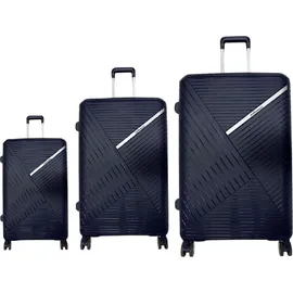 Hoffmanns Leichtes Hartschalenkofferset Koffer-Set 3-tlg. blau/dunkelblau