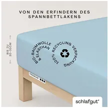 schlafgut Premium Baumwolle 90 x 190 - 100 x 220 cm blue light