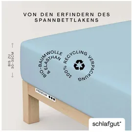 schlafgut Premium Baumwolle 90 x 190 - 100 x 220 cm blue light