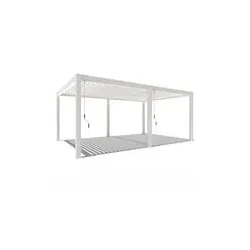 Weide Deluxe Plus Pergola | Aluminium Lamellendach | 4 x 6 M | weiß | Pavillon freistehend