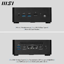 MSI CUBI NUC 1MG-212DE, Mini PC mit Intel® CoreTM 5 120U Prozessor, 8 GB RAM, 512 SSD UHD Graphics, Windows 11 (64 Bit)