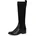 Damen Hohe mit Absatz Runde Spitze Blockabsatz Black Comb 37 EU