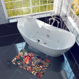 Sanilo Badteppich Graffiti Rot 70 x 110 cm