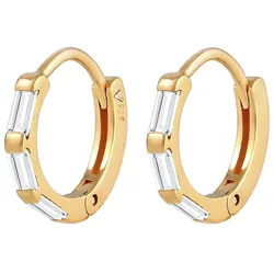 Elli PREMIUM Elli PREMIUM Ohrringe Creolen Topas Edelsteine 925 Silber vergoldet   Damen 