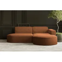 Kaiser Möbel Ecksofa, Sofa L form, Couch L form Modena L STUDIO stoff Neve Ziegel Rechts