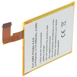 AccuCell Akku passend für Amazon Kindle 4, Kindle 4G, Kindle 5 und Kindle 6 Akku 515-1058-01 3,7 Volt 890mAh