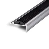 casa pura Treppenkantenprofil | Power Grip | Einzel-Gummieinlage | Schwarz
