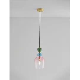 Nova Luce Murano 1-flg. E14 40 cm gold, multicolor
