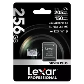 Lexar Professional Silver Plus 256 GB, microSDXC, U3, UHS-I, 205MB/s MicroSD