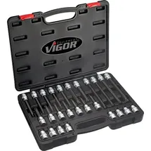 VIGOR Steckschlüssel-Bit-Einsatz-Set 1/2 (12,5 mm) 26-tlg. V1918
