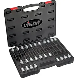 VIGOR Steckschlüssel-Bit-Einsatz-Set 1/2 (12,5 mm) 26-tlg. V1918