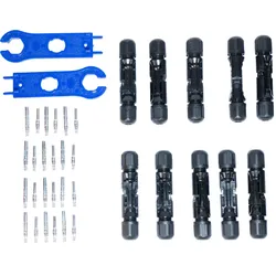 10 Paar MC4-Stecker und 2x MC4-Schraubenschlüssel
