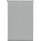 Deco Company Klemmrollo, Blickdicht, Lichtdurchlässig, Lichtschutz, Blendschutz, Rollo für Fenster ohne Bohren, Polyester, Hellgrau, 90 x 150 cm