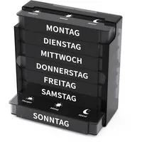 Opret 7-Tage Pillenbox - 3-Fächer Tablettenbox mit Morgens, Mittags und Abends Abteilungen