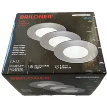 Briloner Einbauleuchte 3er Set rund silber