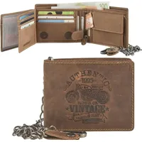 GREENBURRY Cafe Racer Geldbörse Herren braun