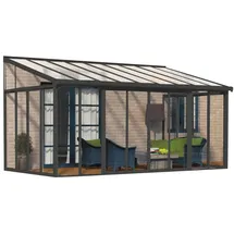 CANOPIA San Remo Alu grau Polycarbonat 3 mm / Dach HKP 8 mm 16,38 m2