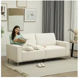 Homcom 3 Sitzer Sofa-193L x 77B x 80H cm-Cremeweiß | Gr.: onesize