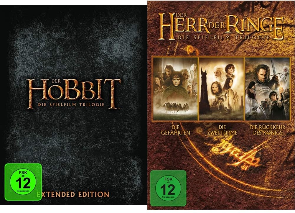 Der Hobbit - Die Spielfilm-Trilogie (Extended Version, 15 Discs) & Der Herr der Ringe - Die Spielfilm Trilogie [3 DVDs]