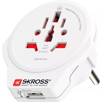 SKROSS Country Adapter World to Europe USB