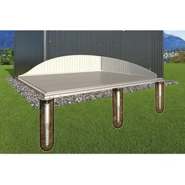 Biohort SmartBase Plus-Fundament für Gartenhaus Europa 3 222 x 150 cm Silber