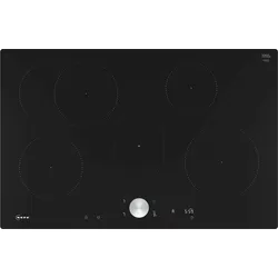 NEFF Induktions-Kochfeld "T58PTF1L0", schwarz, B:79,2cm H:5,6cm T:51,2cm, Kochfelder, mit intuitiver Twist Pad Bedienung