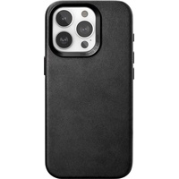 Woodcessories Bio Leather Case (iPhone 15 Pro Max), Smartphone Hülle, Schwarz