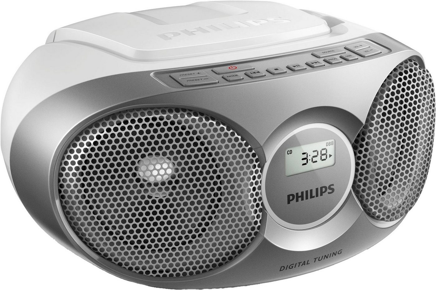 Philips AZ215S Radio (FM-Tuner, 3 W) silberfarben