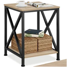 Tectake Beistelltisch Braun Eiche 40,5 x 40,5 x 52,2 cm