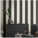 A.S. Création Streifentapete 10 m x 0,53 m 334213 Schwarz/Weiß