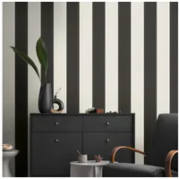 A.S. Création Streifentapete 10 m x 0,53 m 334213 Schwarz/Weiß