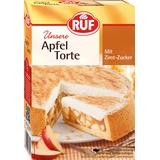 RUF Apfeltorte, Backmischung für eine Apfel-Torte mit Sahne-Creme und Zimt-Zucker, Apfel-Zimt-Torte, vegan