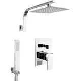 PaulGurkes Regendusche Komplett Set Unterputz Dusche 20cm Messing - Paulgurkes