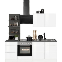 Kochstation Küchenzeile »KS-Brindisi«, ohne Geräte, Breite 210 cm, weiß