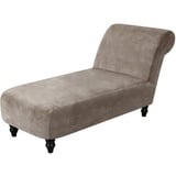 TOPCHANCES Samt Chaiselongue Schonbezüge, Liegesessel Stuhlbezug, Relaxliege Deluxe Stuhlbezüge, Schonbezug Stretch rutschfest (Braun)