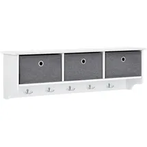 [en.casa] Wandgarderobe Horsens 100 x 30 x 20 cm Weiß