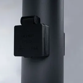 GLOBO RGB LED Sockelleuchte, Bewegungsmelder 2x Steckdose - Grau