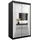 abiks möbel Schwebetürenschrank MONACO 120 x 200 x 62 cm Schwarz/Weiß