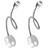 Leselampe Wandmontage LED Bett Leseleuchte 3W Bettleuchte Schwanenhals Lampe ...