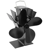 MidGard Kaminventilator Ofenventilator Kaminofen Ventilator Lüfter Kaminlüfter Kamin, Selbstregulierend, Leise, Umweltfreundlich schwarz