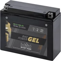 Intact Bike-Power GEL12-16AL-A2, CB16AL-A2, 51616, 12V 16 Ah, 280 A (EN), Hochwertige GEL-Motorradbatterie mit 30% mehr Startleistung, Wartungsfreie GEL-Batterie