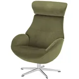 Sofa.de Fernsehsessel Globe Mikrofaser 79 x 111 x 84 cm Grün drehbar