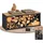 Black Oak Kaminholzbank Ohio Holz 102 x 41 x 35 cm Schwarz