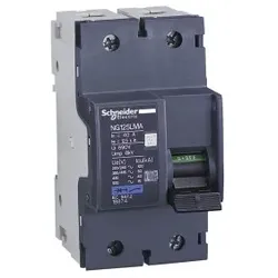 Schneider Electric 18875 Leistungsschalter NG125LMA, 2P, 63A, MA Charakteristik