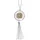 FIRETTI Schmuck Geschenk Opal-Look Tassel Y-Kette beige / Kunststoff