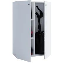 VCM Putzschrank Lona Mini mit Türen Weiß
