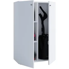VCM Putzschrank Lona Mini mit Türen Weiß