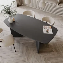 Selsey Piano 190 x 74,5 x 100 cm Esche Schwarzgrau