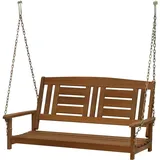 Furinno Veranda Schaukel mit Kette Holz Natur 59,9 x 120,5 x 68,5 cm